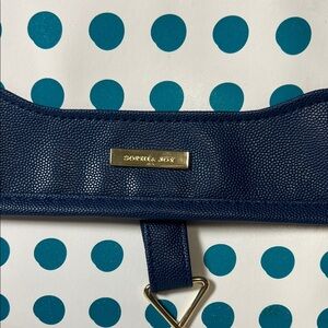 Sparrow Joy Blue and White Polka Dot cosmetic bag